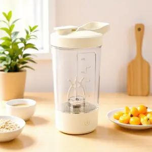 Electric Self Stirring Mug, Protein Powder Milkshake Shaker Bottle ,USB Charging Shaker Cup with Scale 15 Oz Water Cup, BPA Free